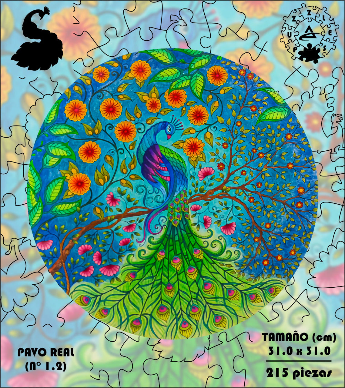 Rompecabezas Pers.Pavo Real  C:1.2 Puzzles Peru