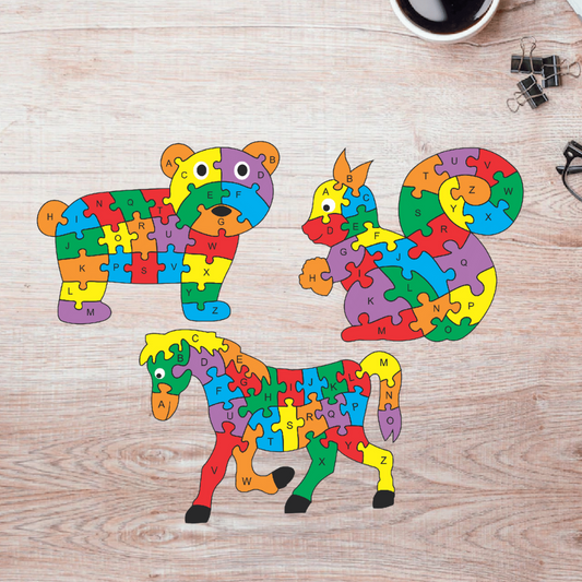 Rompecabezas Pers.Educativo de Ardilla, Oso y Caballo-Puzzles Peru