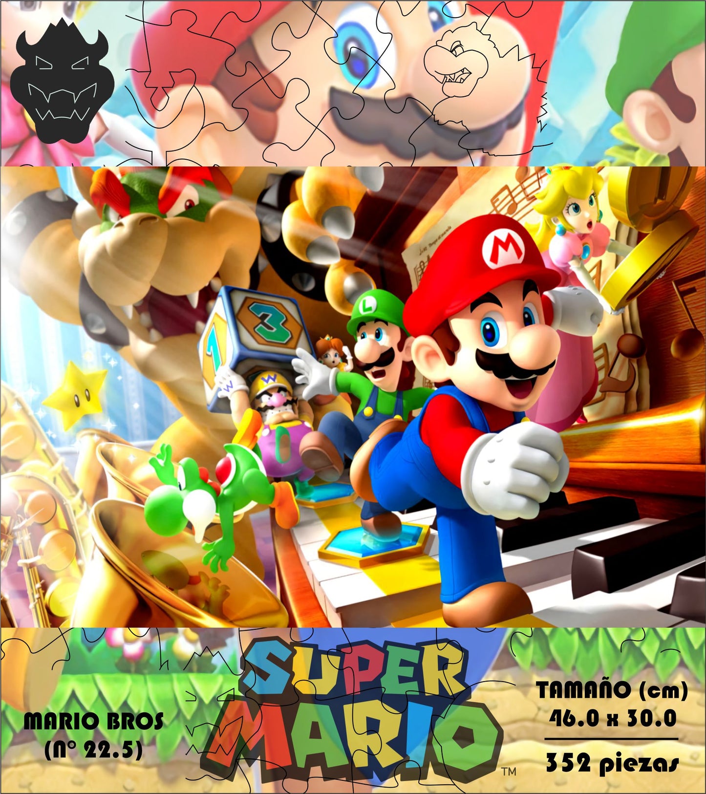 Rompecabezas Pers.Mario Bros  C:22.5 Puzzles Peru