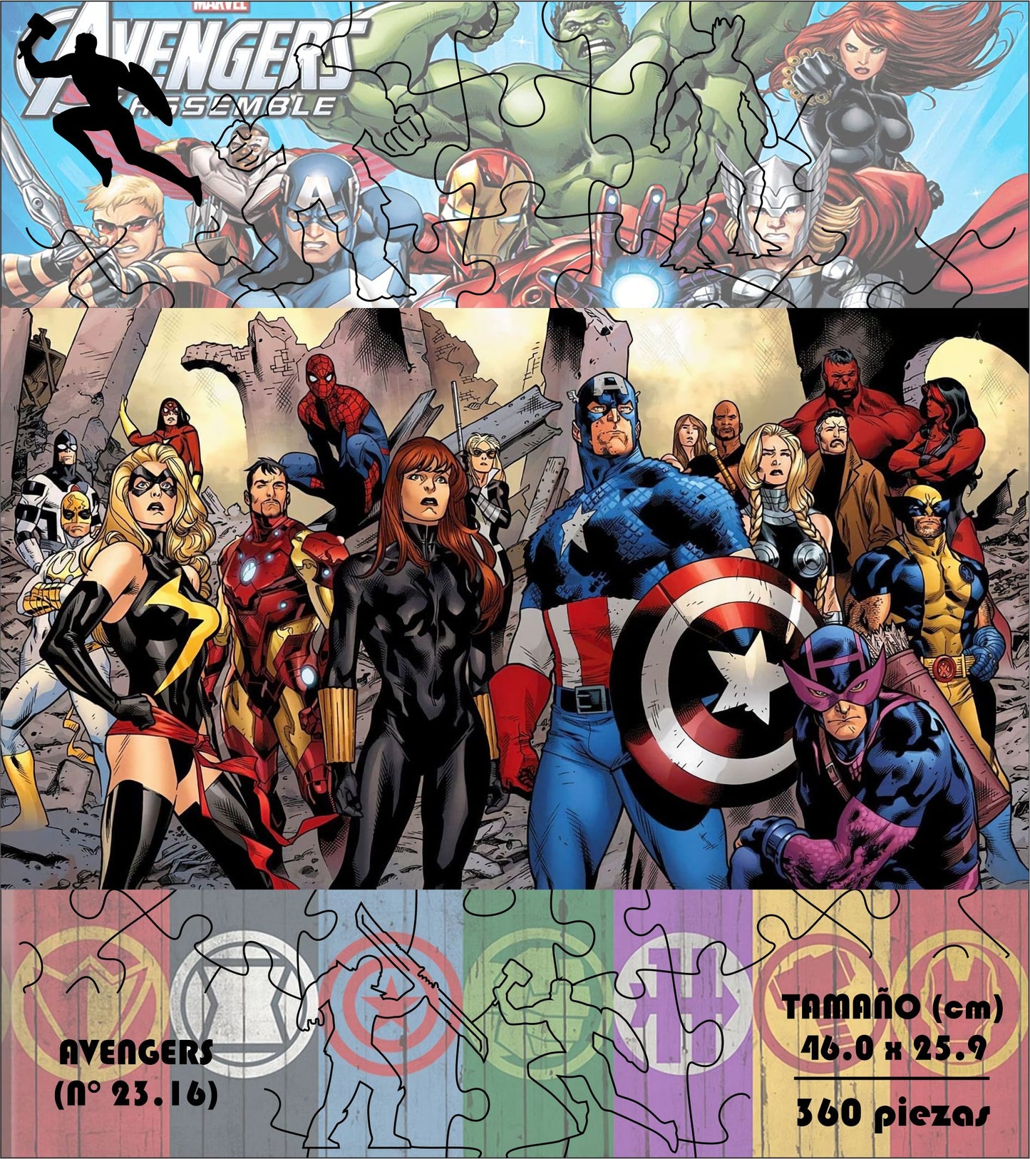 Rompecabezas Pers.Avengers  C:23.16 Puzzles Peru