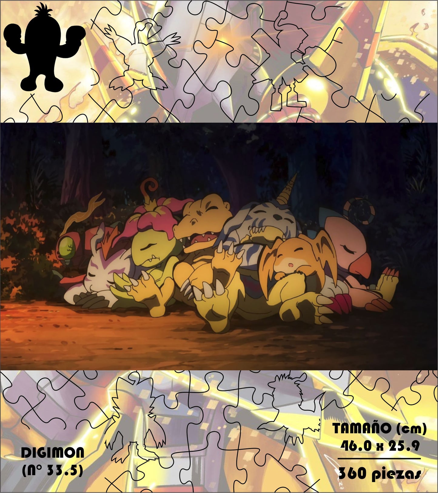 Rompecabezas Pers.Digimon  C:33.5 Puzzles Peru