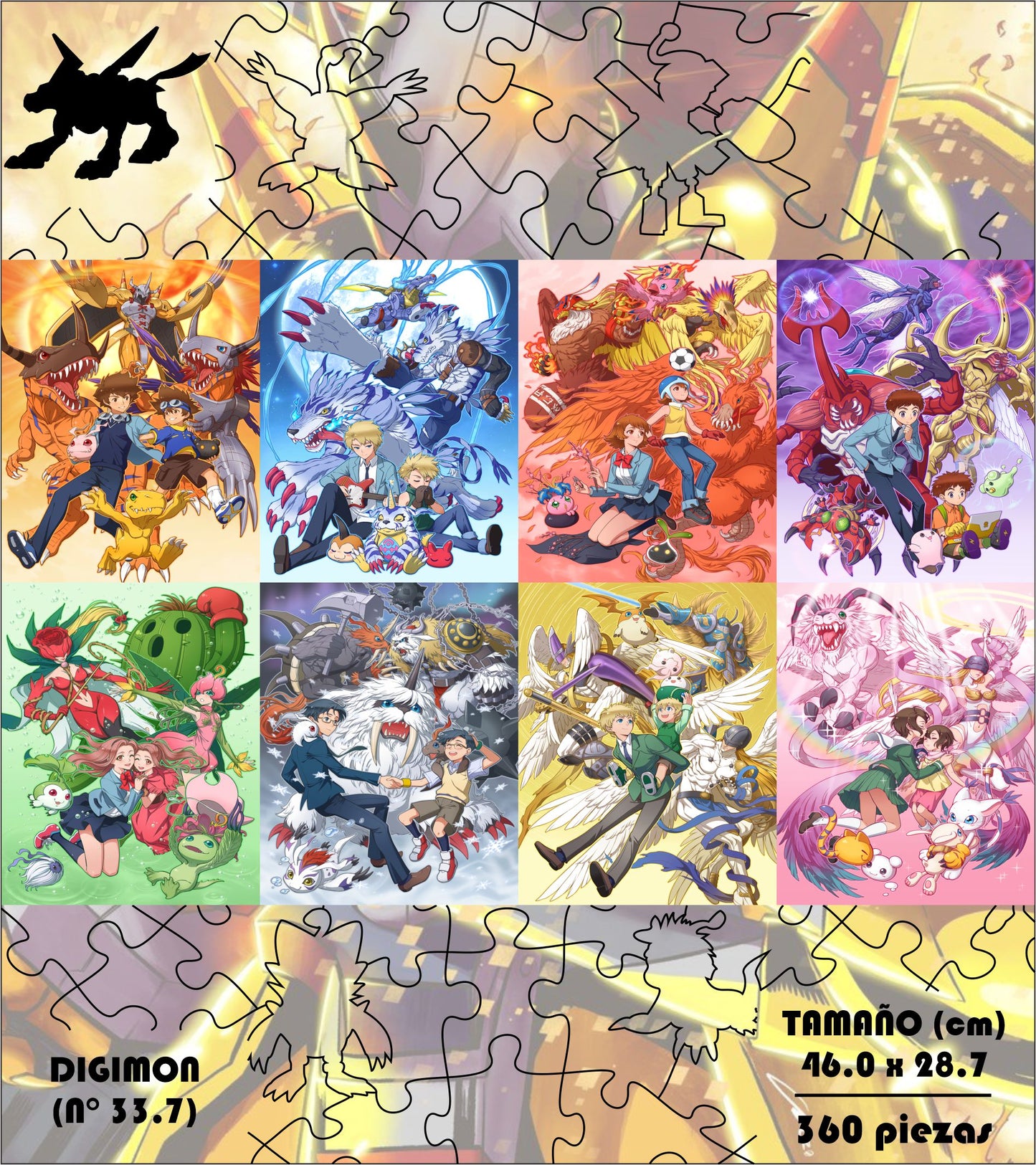 Rompecabezas Pers.Digimon  C:33.7 Puzzles Peru