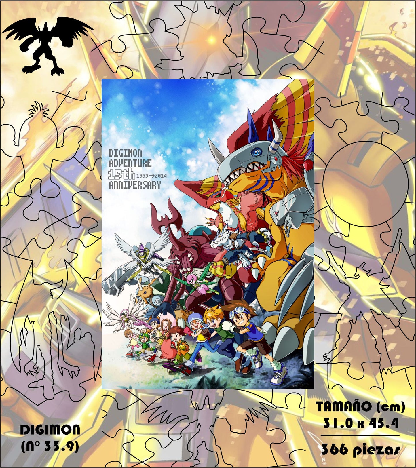 Rompecabezas Pers.Digimon  C:33.9 Puzzles Peru