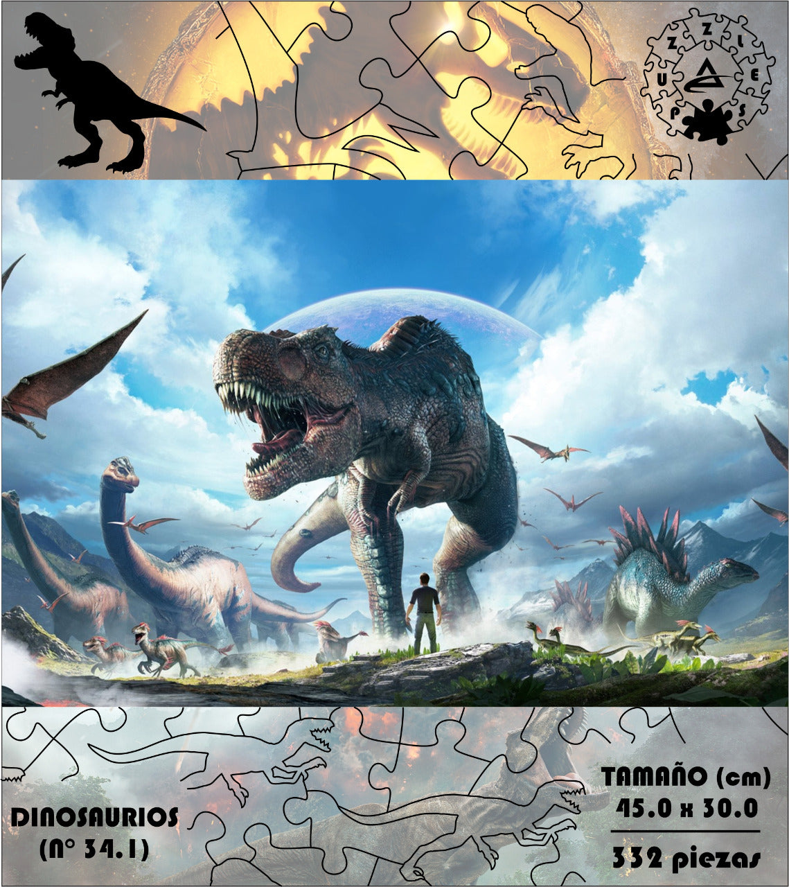 Rompecabezas Pers.Dinosaurios  C:34.1 Puzzles Peru