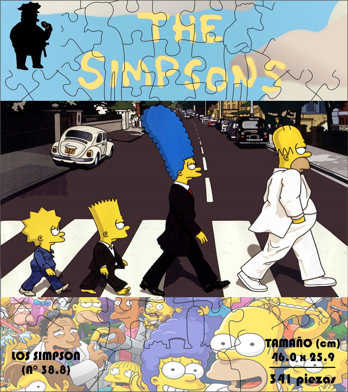 Rompecabezas Pers.Los Simpsons de 341 Piezas C:38.8 Puzzles Peru