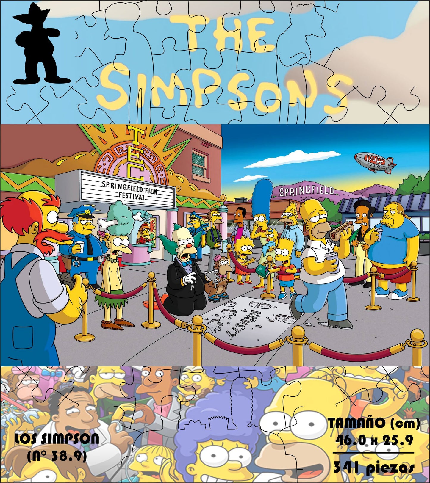 Rompecabezas Pers.Los Simpsons de 341 Piezas C:38.9 Puzzles Peru