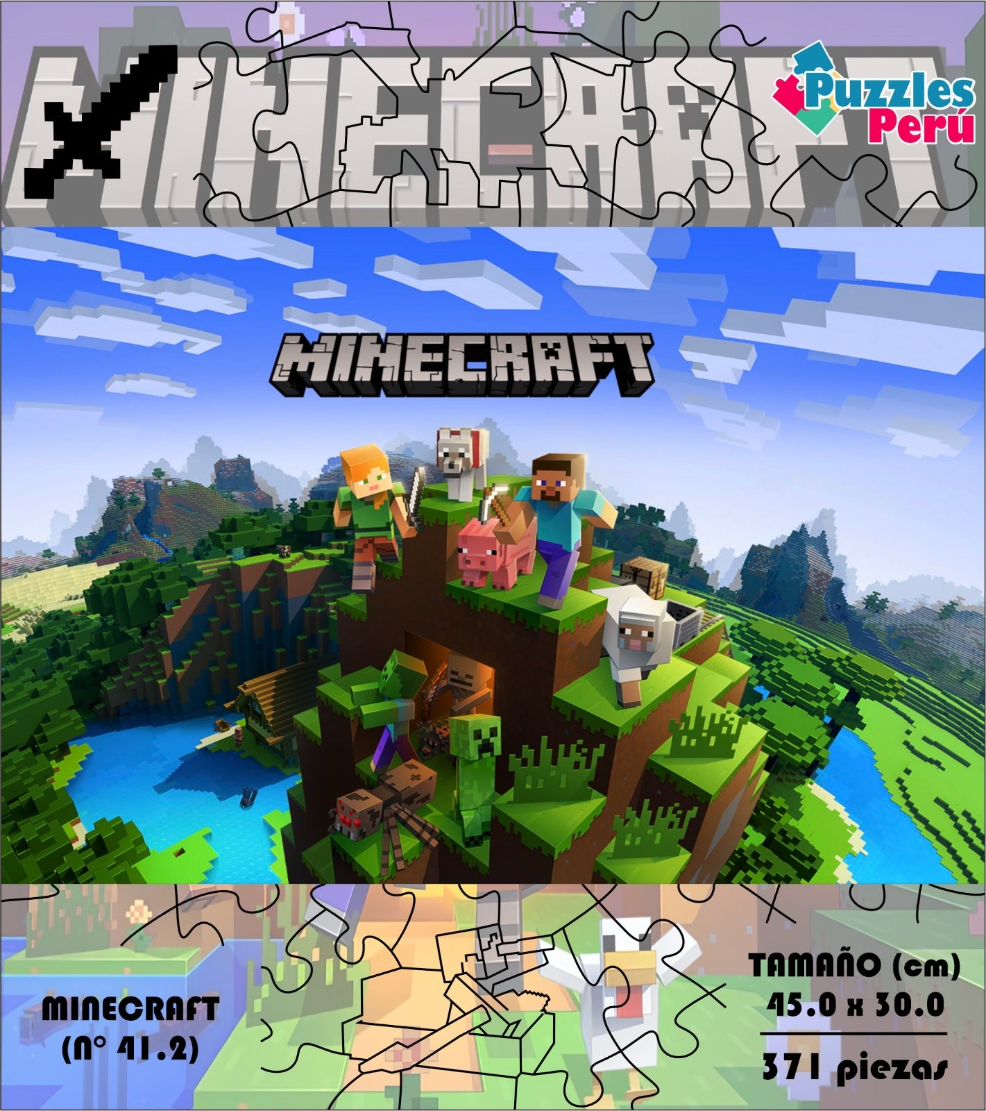 Rompecabezas Minecraft  C:41.2 Pers. Puzzles Peru