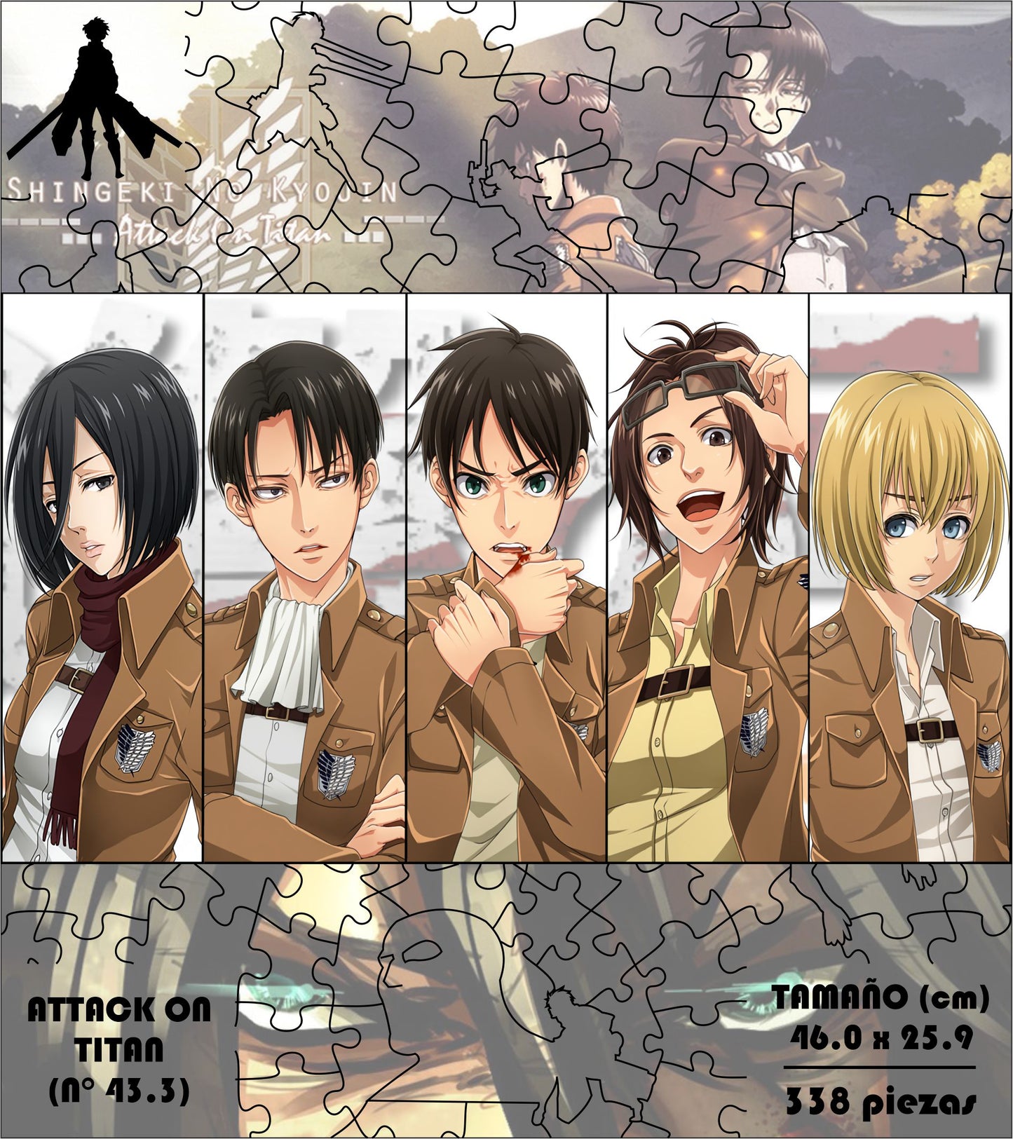 Rompecabezas Pers.Shingeki  C:43.3 Puzzles Peru