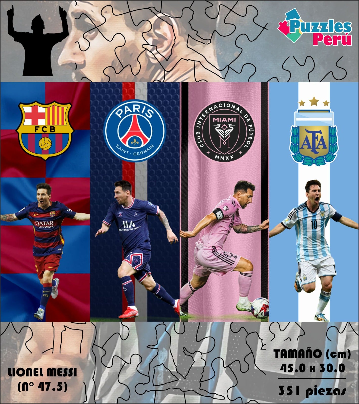 Rompecabezas Pers.Messi  C:47.5 Puzzles Peru