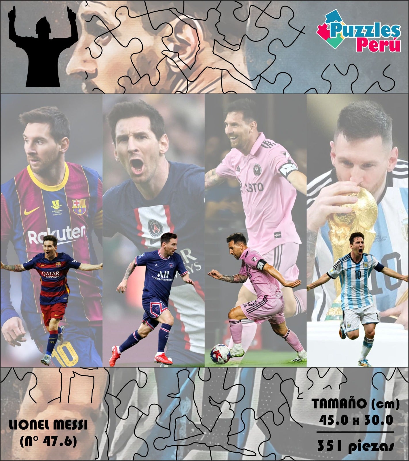 Rompecabezas Pers.Messi  C:47.6 Puzzles Peru