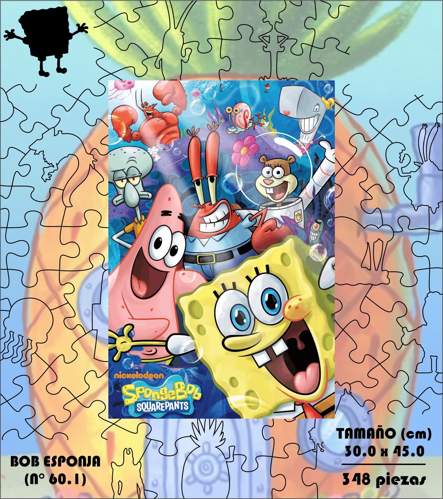 Rompecabezas Pers.Bob Esponja  C:60.1 Puzzles Peru