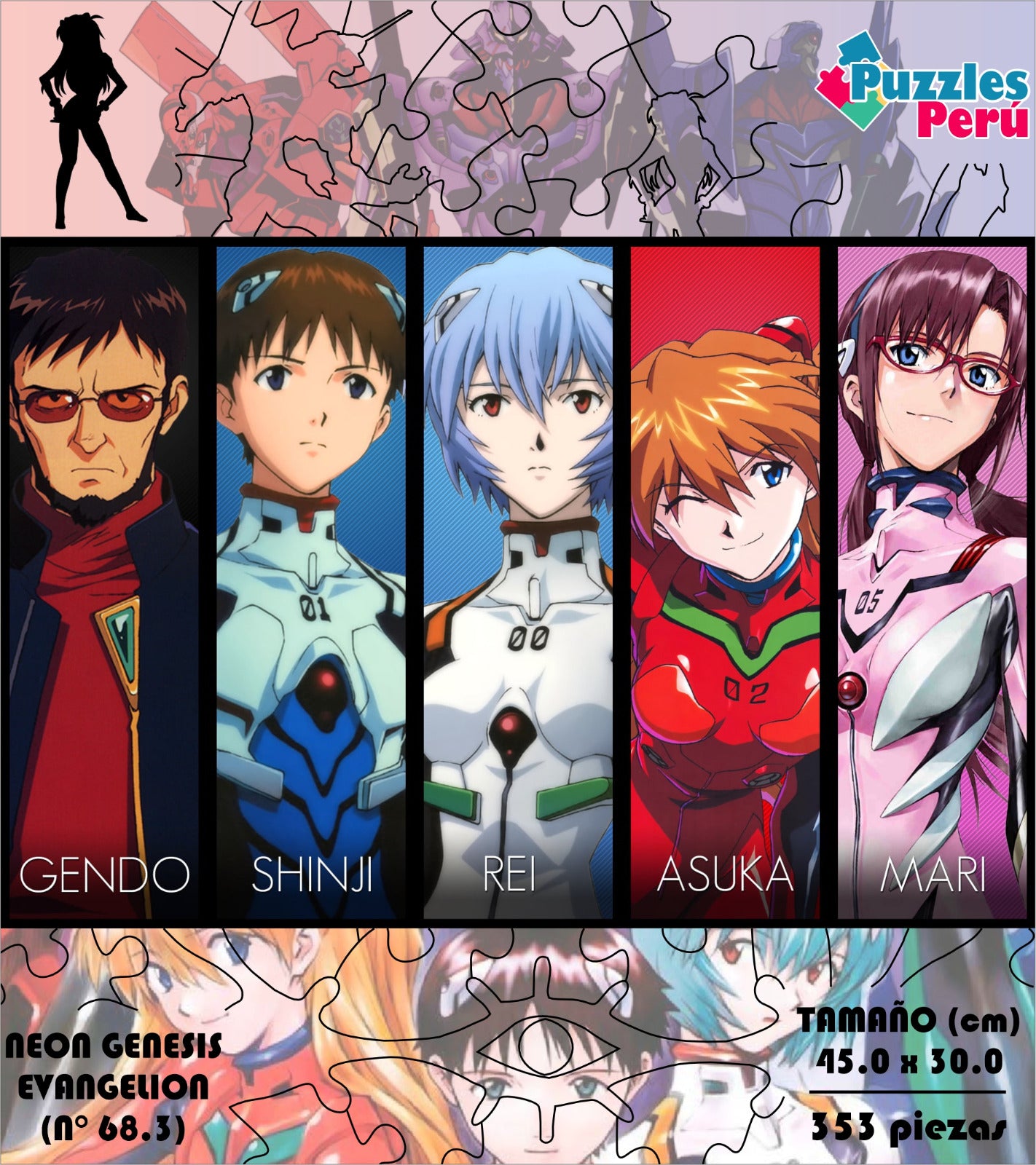 Rompecabezas Pers.Evangelion  C:68.3 Puzzles Peru