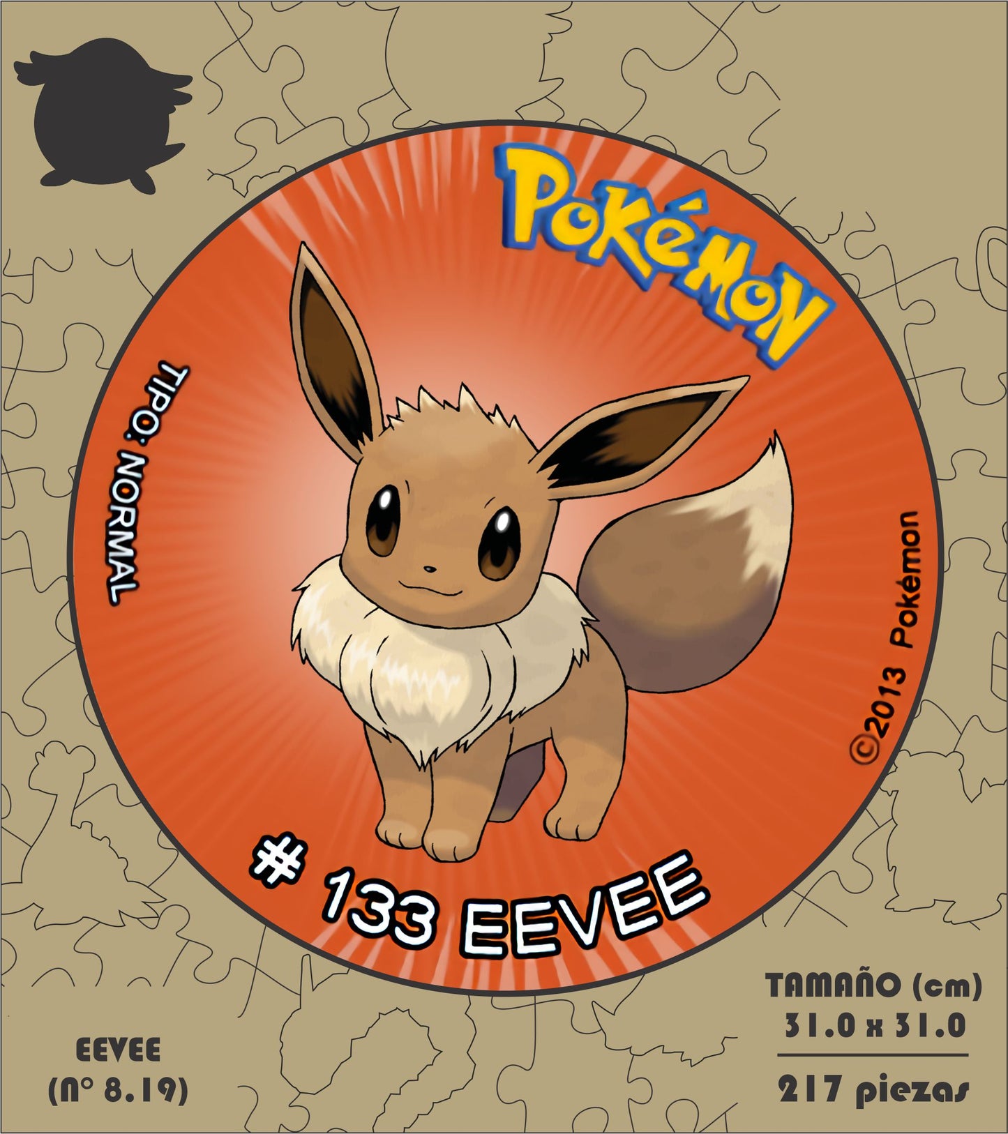 Rompecabezas Pers.Evee de 217 Piezas C:8.133 Puzzles Peru