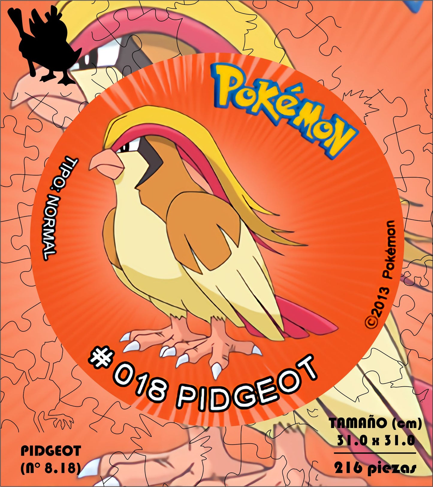 Rompecabezas Pers.pidgeot  C:8.18 Puzzles Peru