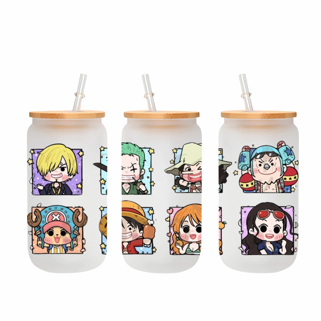 Vaso Pavonado con tapa de bambú  One Piece COD:VP-0182