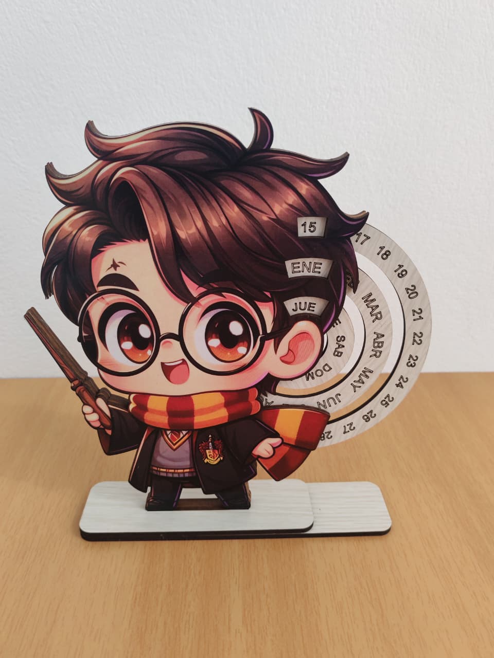 Calendario Infinito Decorativo de Madera MDF - Harry Potter